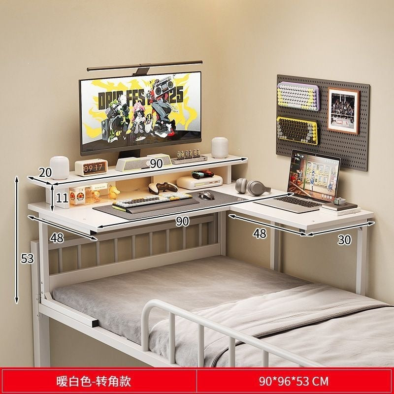 Bed computer desk desktop bunk bed study desk lazy handy gadget dormitory e-sports table suspended corner table assembly