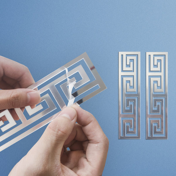 12 pieces of 1mm acrylic three-dimensional hollow wall sticker   wall waist line decorative sticker JM1208
