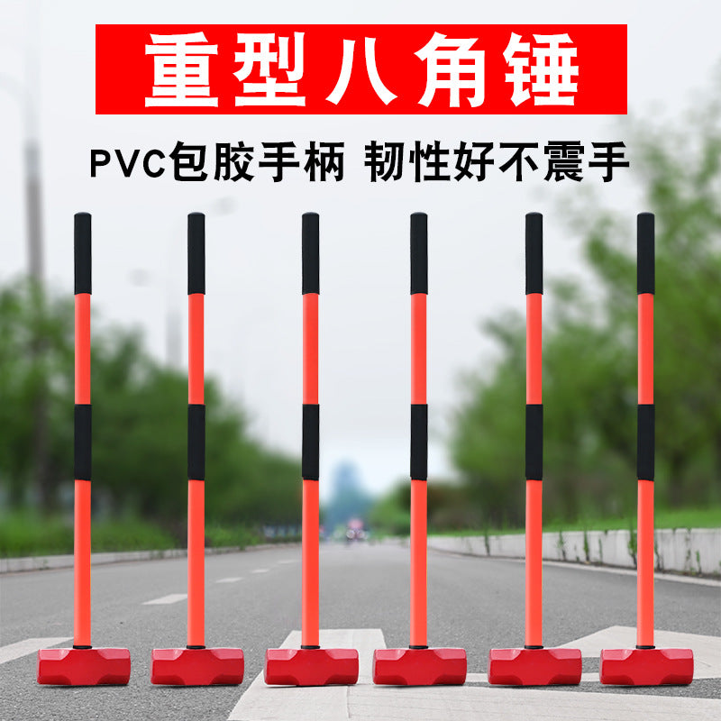 Big Iron Hammer Hammer Octagonal Hammer Fire Heavy Duty Shockproof High Carbon Steel Masonry Hammer Wall Breaking Hand Hammer Wall Breaking Hammer