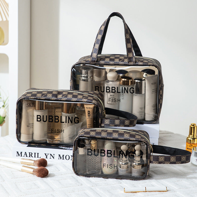 Yulang new transparent bath storage bag waterproof beach bag large capacity travel toilet bag fitness swimming bag