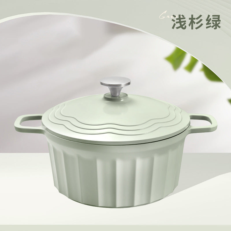 Household double-ear pot enamel pot non-stick pot stew pot popular large-capacity soup pot high-looking stew pot spot wholesale