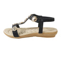 New summer flat heel retro ethnic open-toe sandals women's plus size beach shoes studded sandals