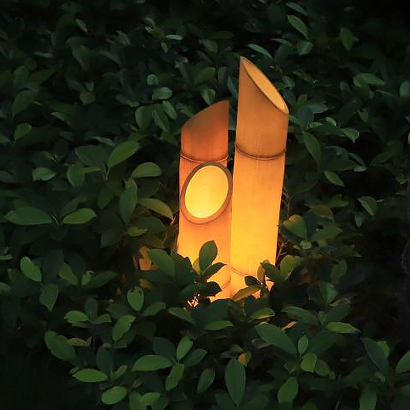 Outdoor waterproof courtyard light, bamboo style lawn lamp, garden villa landscape lighting, modern minimalist park resin bamboo lamp