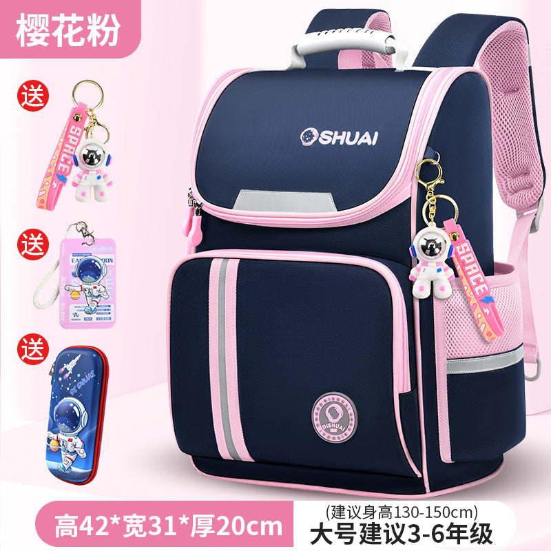 2026 new children's backpack for boys and girls, grades 1-6: large capacity, lightweight, and spine-protecting design