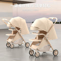 Baby stroller - reclining, ultra-lightweight, portable, foldable, easy-to-assemble, four-wheel, newborn & infant, two-way pushchair