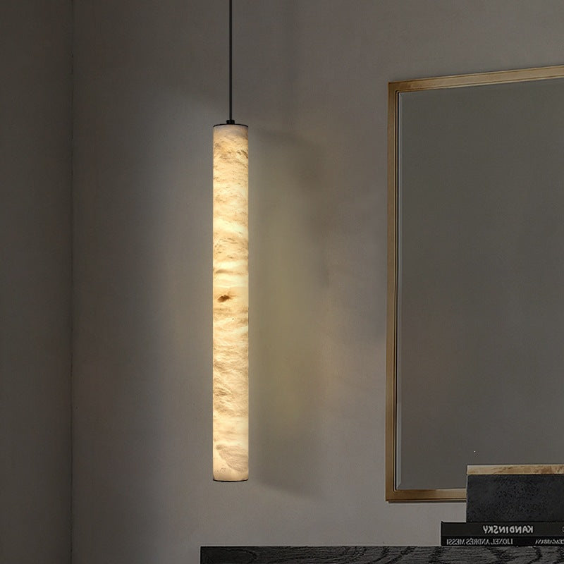 Milky white style spanish marble chinoiserie background wall restaurant decoration guest room bedside cross-border full spectrum full copper chandelier