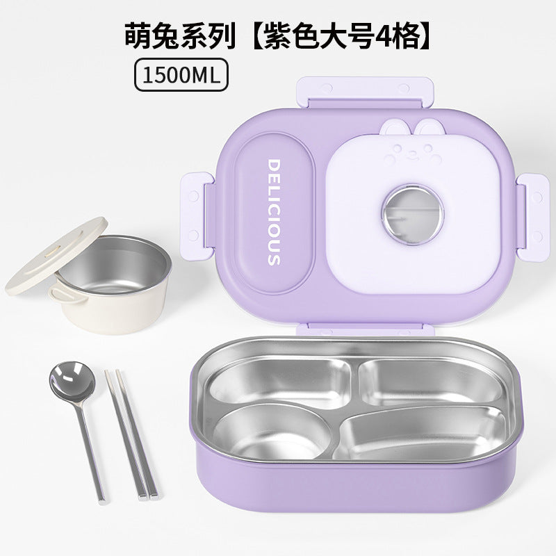 316 stainless steel thermal insulation lunch box is convenient for students to go to work Bento box Microwave oven canteen lunch box