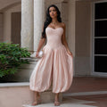 C7717 cross-border   fashion women's elegant sexy bandeau slim-fit fashion jumpsuit