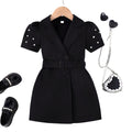 New arrivalfashiongirl black suitsuitblack suit for children children cl