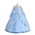 New arrival: long-sleeved sequin & lace trimmed children's formal dress - perfect for flower girls, princess parties, and christmas! girl's dress