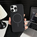 Matte tpu magnetic compatible iphone 17 pro max phone case, solid color 16 with velvet interior, apple 15 official style case