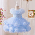 Girls' tutu dress summer european and american style flower girl wedding dress princess dress girl's birthday piano performance dress