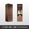 Two-door wardrobe + top cabinet combination [b cabinet]