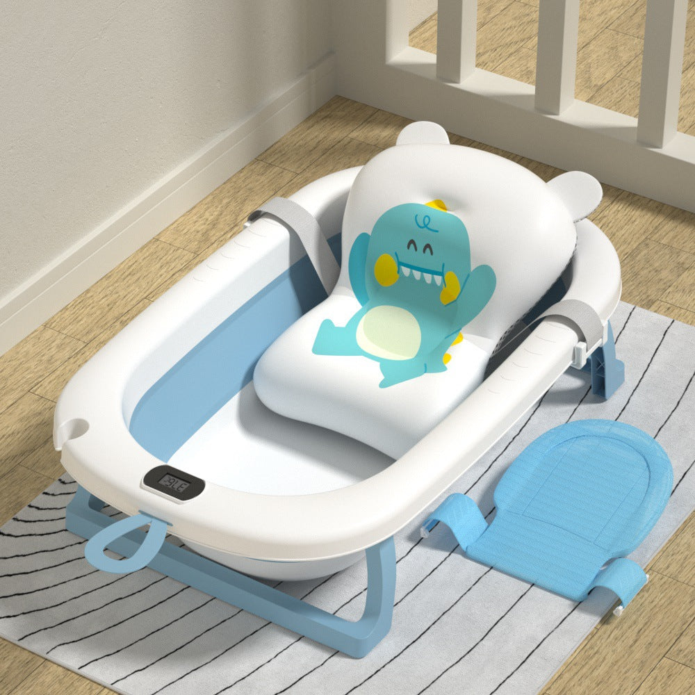 Baby bathtub foldable infant bath tub large size for toddlers, sit and lie down, home use, newborn and children's supplies