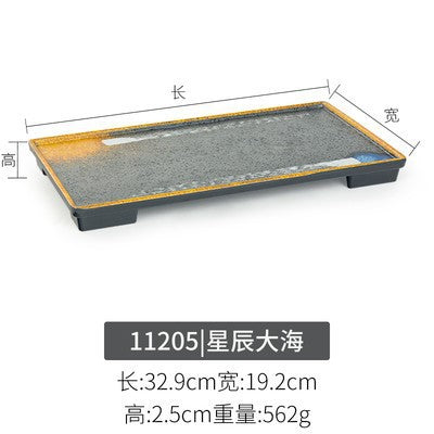 Melamine plate japanese plastic barbecue plate imitation porcelain round flat plate barbecue plate restaurant hot pot tableware dish plate commercial