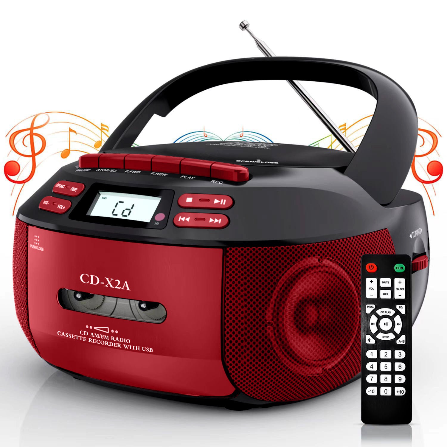 Cross-border hot-selling multi-function Boombox tape player Stereo Bluetooth CD player Children's learning machine AM