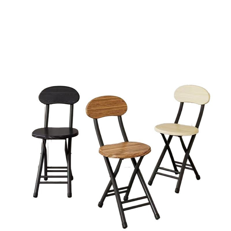 Folding chair folding stool popular simple household dining chair white negotiation chair portable training chair dormitory outdoor chair bamboo