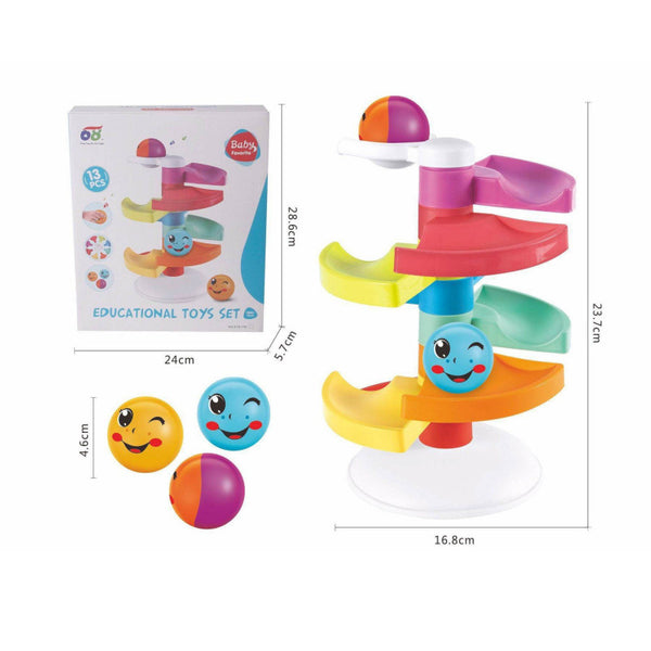 Cross-border export South East Asia Children's early education Children's enlightenment Color skateboard Rolling ball Bathroom water toy manufacturer
