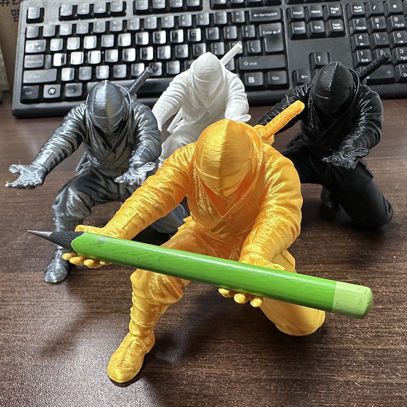 New cross-border 3d printed ninja pen holder 3d pen holder office classroom desktop decoration ornaments storage creative stand