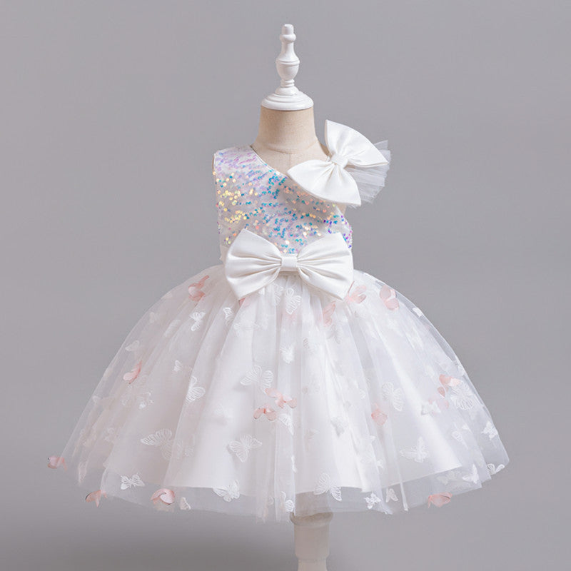 Amazon children's dress, kids' wedding dress, performance costume, stylish girls' princess dress - cross-border exclusive, ready stock wholesale