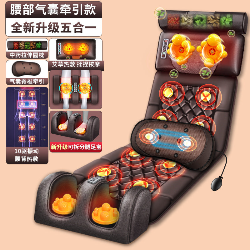 electric multifunctional foldable kneading for home massager massage mattress massage mat for cervical spine and waist