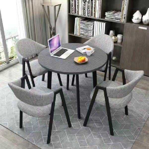 A brief discussion on table and chair combination coffee shop milk tea shop round table office casual small apartment dining table scandinavianfor home