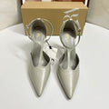 Za2025autum new women's shoes red patent leather effect suspenders pointed toe ultra high heel leather shoes sexyflats