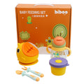 Silicone baby gift set wholesale: baby home four-piece gift box, tableware, and complete children's dinnerware supplies