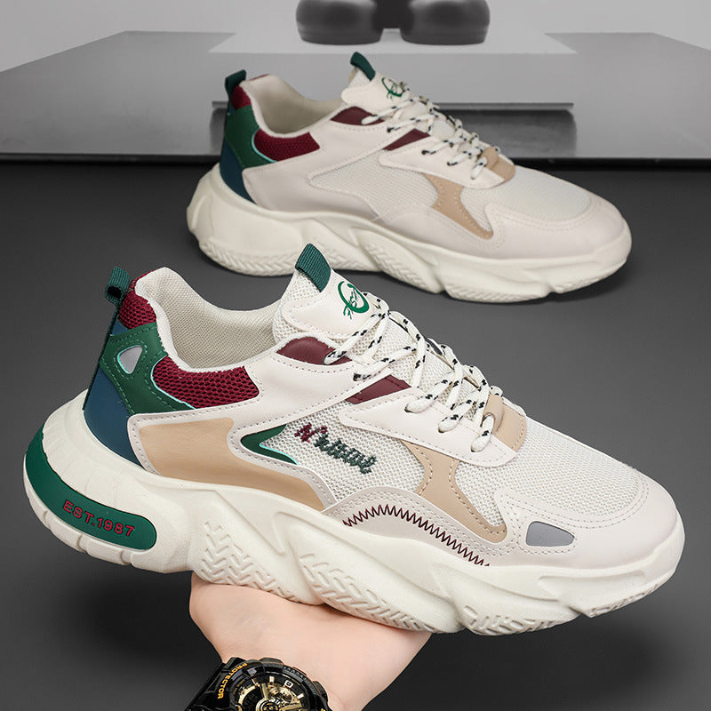Men's winter 2025 new arrival: youth sports running shoes, casual height-increasing, trendy "dad shoes" - popular style