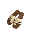 Women's thong sandals - new 2025 summer korean style retro minimalist design - perfect with skirts, wearable outdoors, flat roman sandals