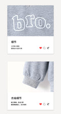 Export kidssweatshirtsuitretro zipper stand collar gray long sleevestops sports pants children's home two-piece set