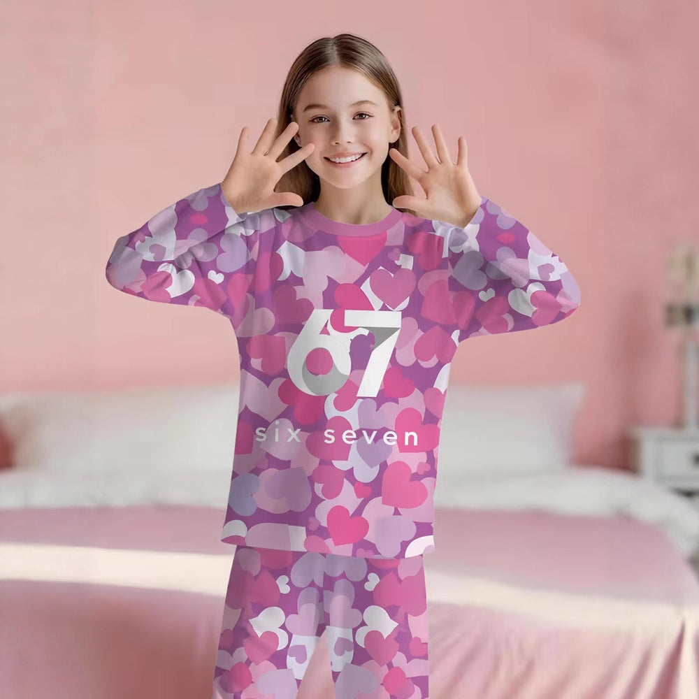 Pajamas long sleevespantssuit cross-border hot-selling 67 elements wholesale girl spring autum thin home clothes outwear