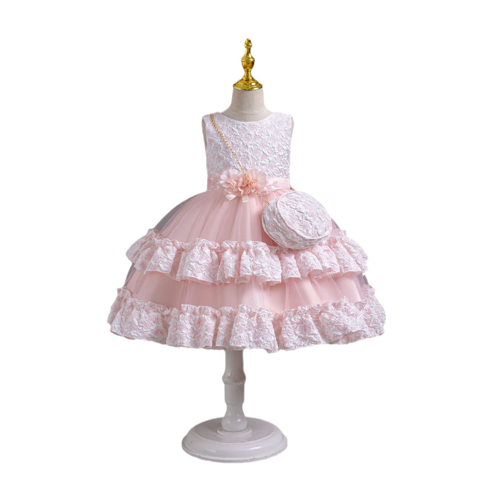 New three-piece skirt kids dress tutu princess skirt girl piano performance dress baby dress
