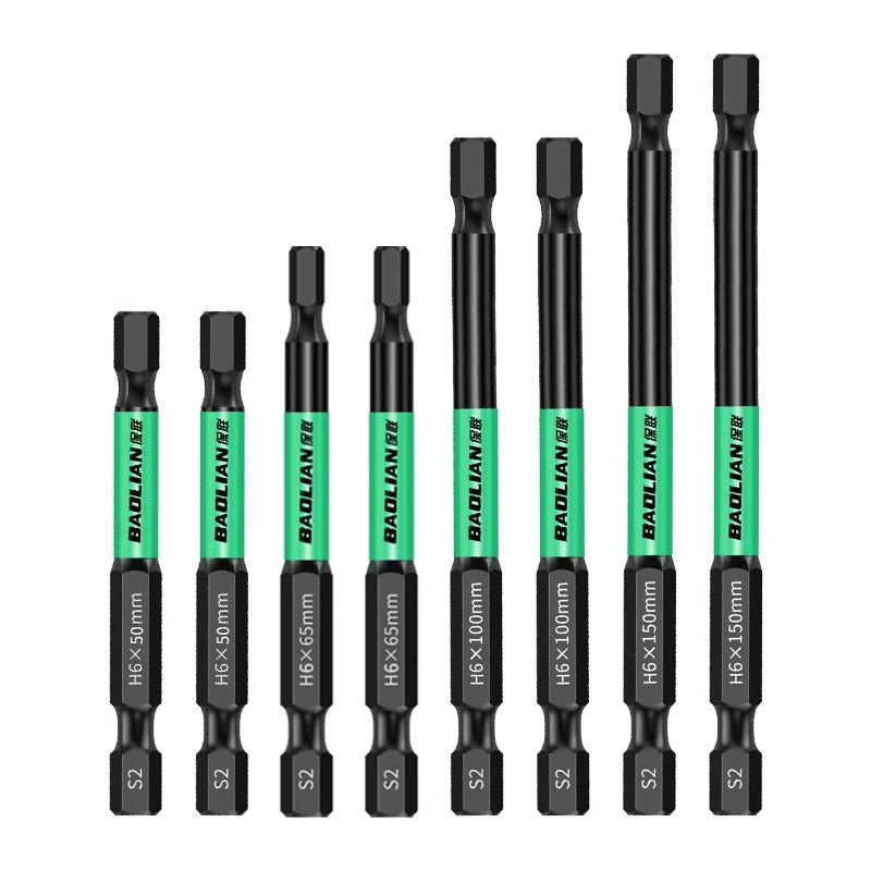 Baolian inner hexagonal batch head strong magnetic S2 hexagonal handle electric drape wrench electric screwdriver wind batch hand electric drill set