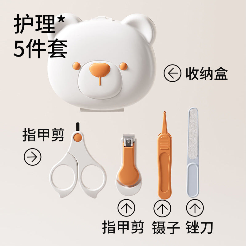 Newborn baby nail clippers - safe, anti-pinch, with nail file - infant nail care set