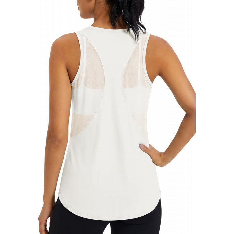 Amazon european style casual versatile women's sports tank top -  designer sleeveless top