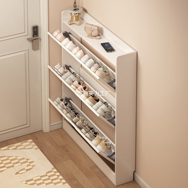 Tipping bucket shoe cabinet 17cm small apartment entrance large capacity economic storage locker shoe rack