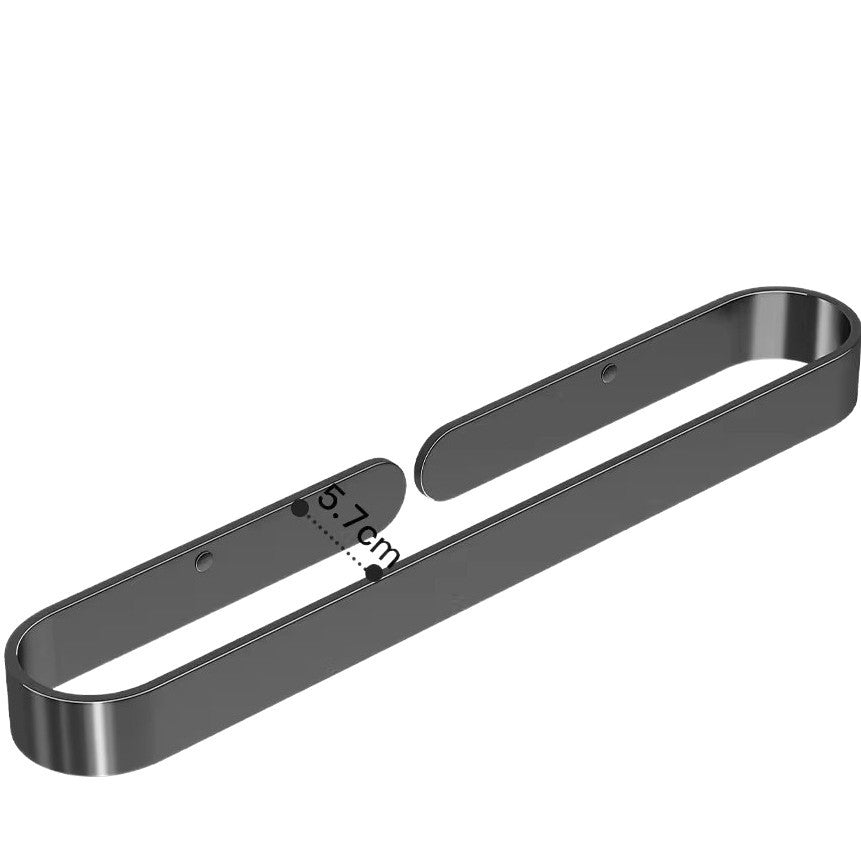 Towel rack without punching bathroom bathroom hanging rack toilet door rear wall hanging rear storage rack towel bar gun gray single pole