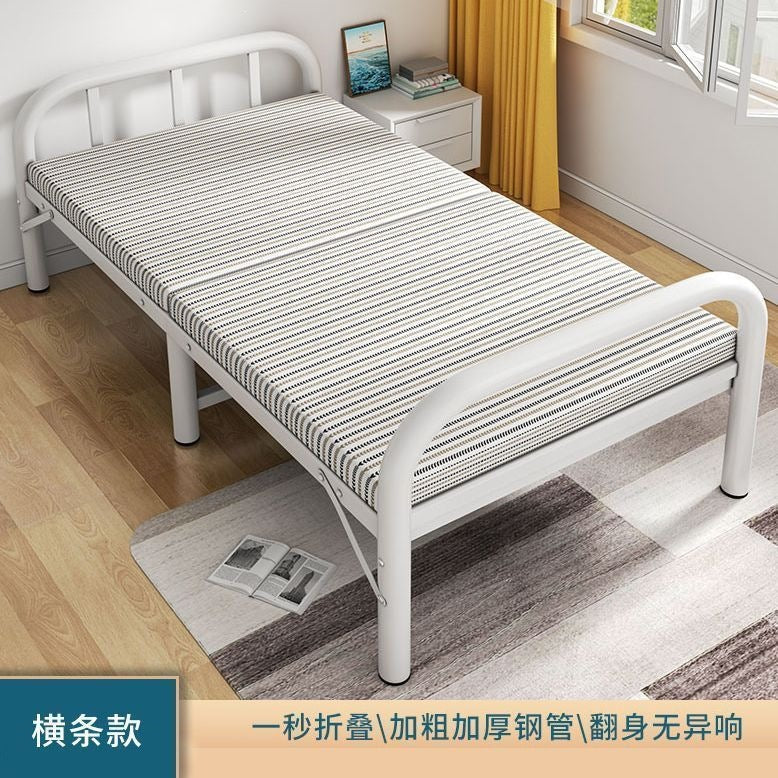 Folding bed sheets for home use, simple bed, office nap tool, dormitory lunch break, small bed, rental house, adult iron bed