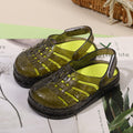 New eco-friendly crystal material eva clogs for boys and girls, jelly sandals and slippers, non-slip thick sole, comfortable wholesale