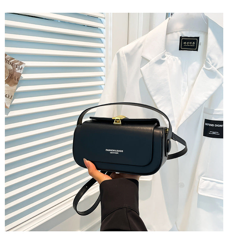 Cross-border high-end light luxury retro bag women's 2025 new niche contrasting color shoulder messenger bag commuter small square bag