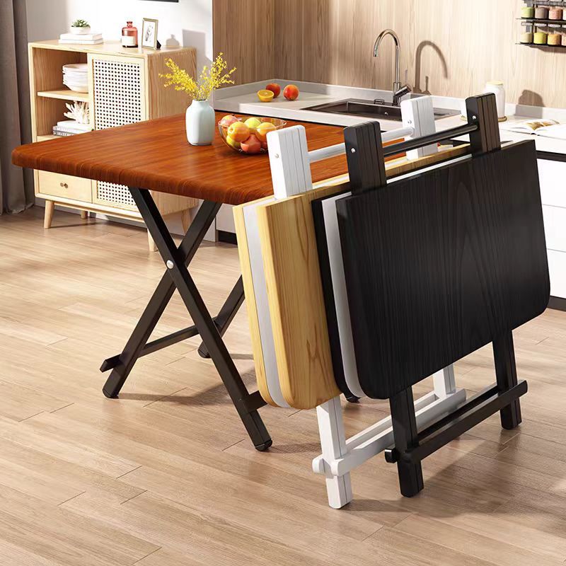 Foldable table dining table for home rectangular outdoor convenient stall table dining table suit combined with small square table