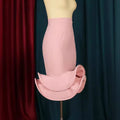 Women's mermaid elastic high waist pink asymmetrical ruffle skirt elegant party dress