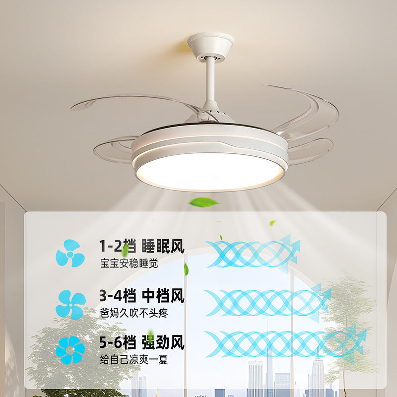 [Wow] 2025 new Zhongshan advanced sense intelligent silent fan light invisible fan light chandelier ceiling fan light