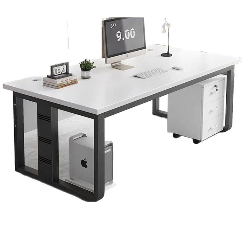 Office desk boss desk casual modern office staff desk boss office desk workbench with cabinet office desk no