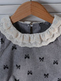 spring/summer new arrival: girls' lace ruffle collar tank top + pleated a-line skirt two-piece set (cross-border e-commerce)