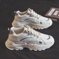 Men's shoes 2025 new winter breathable mesh casual sports shoes men's running height increasing white dad sneakers trendy shoes