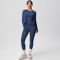 Solid color new outdoor casual quick-dry sports yoga outfit - tight-fitting, butt-lifting, pocketed shorts - fitness naked feel three-piece set