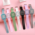 Inspopular square case women's watch wholesale tape digital quartz watch stylishfashion student watch women's watch