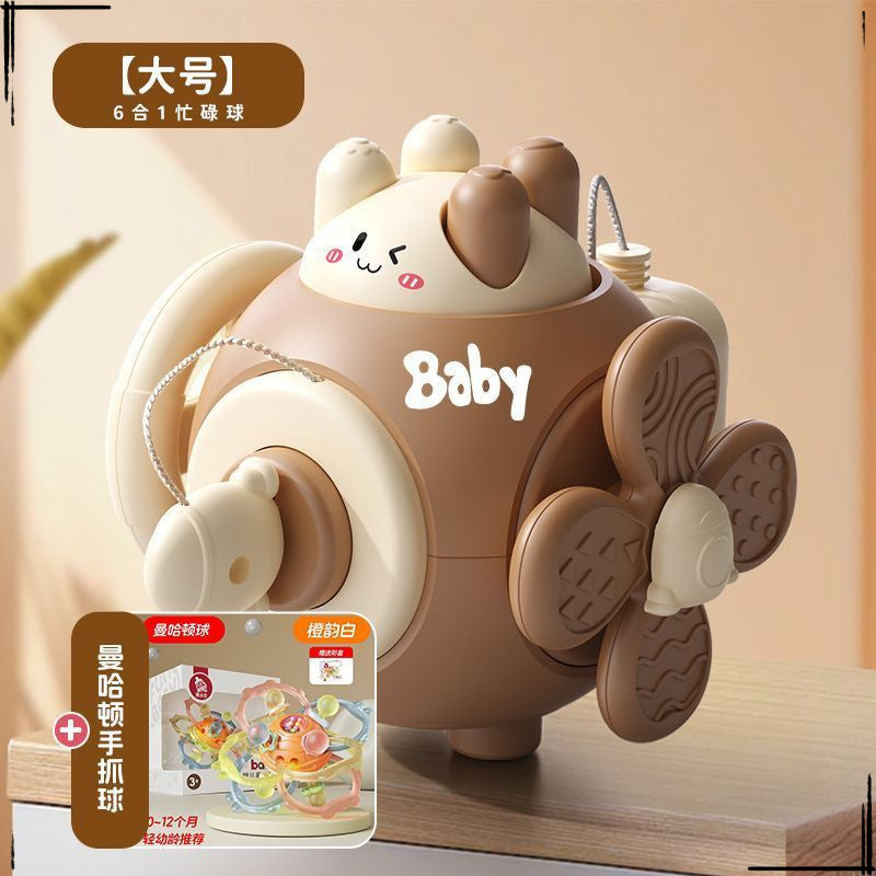 Baby busy ball hand catching ball 1-2 years old 3 baby busy board house hexahedron Montessori early education educational children's toys